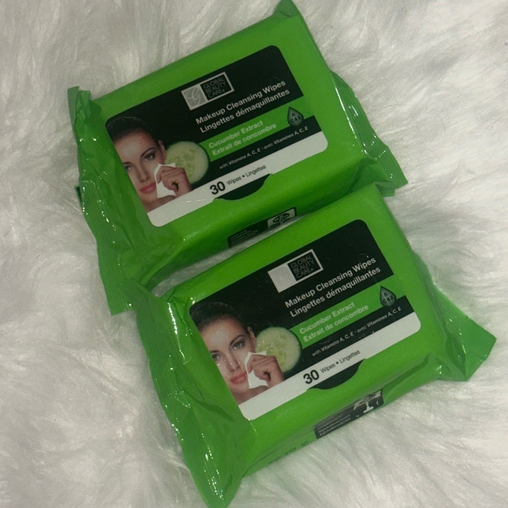 Global Beauty Care Makeup Cleansing Wipes‎ Cucumber Extract 30ct 2 Pack Vitamins